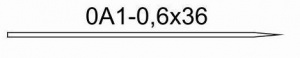 Игла хирургическая 0А1-0,6х36