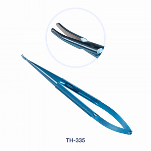 Иглодержатель м/х титан, с замком, изогнутый 1,5 мм/180 мм
